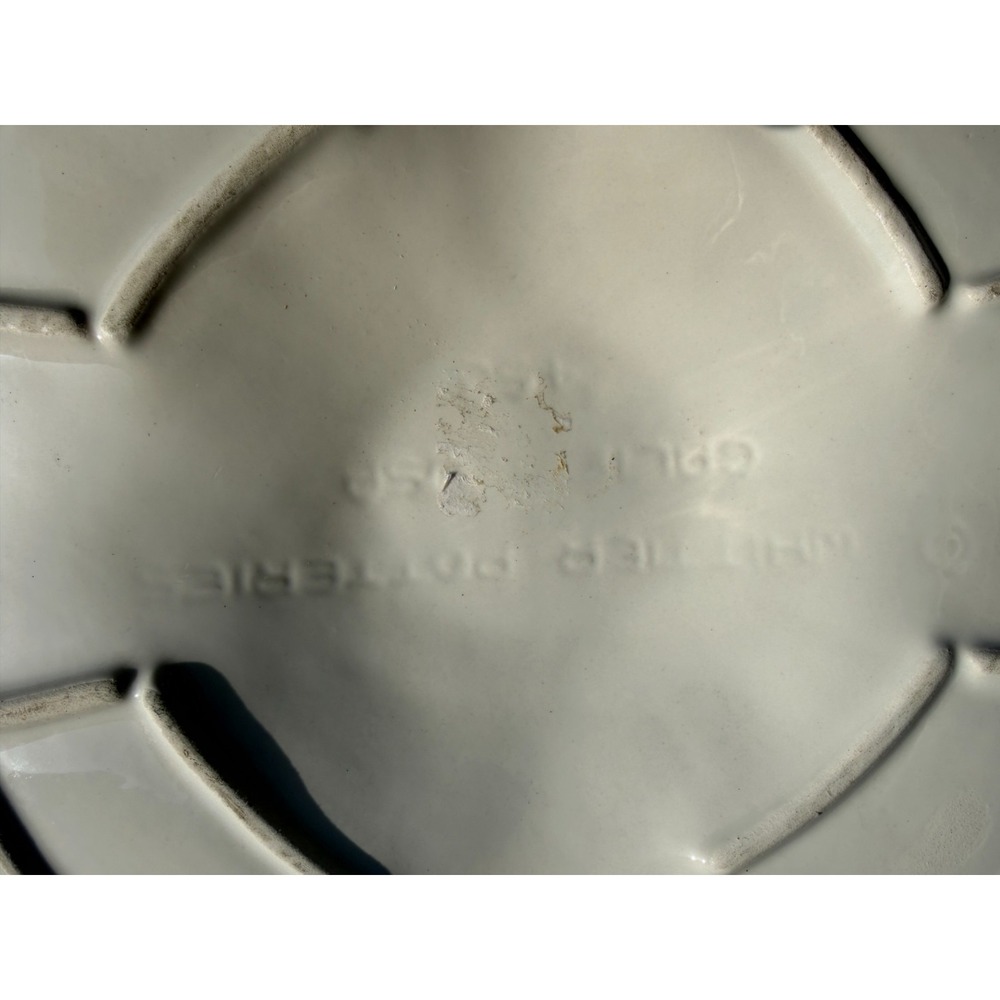 Vintage White Ceramic Lotus Serving Platter Flower-shaped Decorative 13inches - Picture 9 of 14